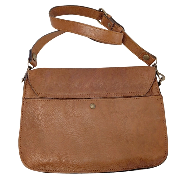 PATRICIA NASH VITO Shoulder Bag Italian Leather Flap Bag Carmel Brown - Picture 2 of 15